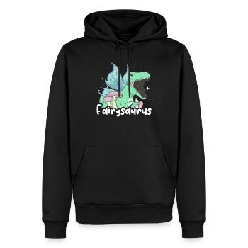 Fairycore Esthétique Fée Fée Dinosaure Fairysaurus - Sweat à capuche Premium bio Homme - noir - Devant - Nico (187cm)