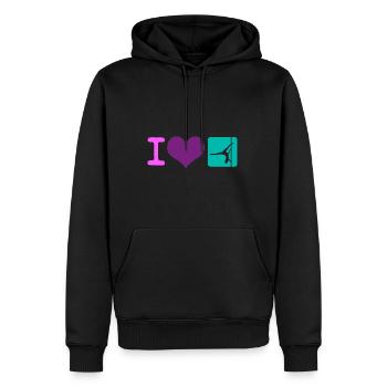 I Love Pole Dancing Dancer Fitness Gift Idea - Men’s Premium Organic Hoodie - black - Front - Nico (187cm)