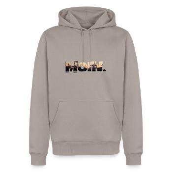 Moin Hamburg - Männer Premium Bio Hoodie - Taupe - Vorne - Nico (187cm)