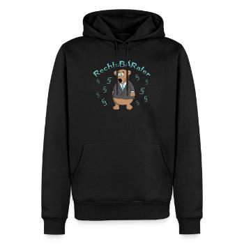 Conseiller juridique - droit - avocat - Sweat à capuche Premium bio Homme - noir - Devant - Nico (187cm)