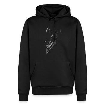 Skizzenhafte Dolchklinge - Männer Premium Bio Hoodie - Schwarz - Vorne - Nico (187cm)