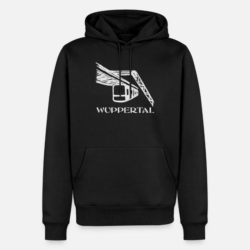 Schwebebahn - Männer Premium Bio Hoodie - Schwarz