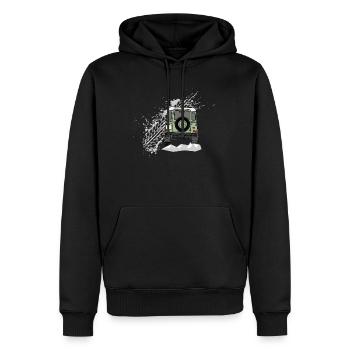 Defender Splash Rear - Sweat à capuche Premium bio Homme - noir - Devant - Nico (187cm)