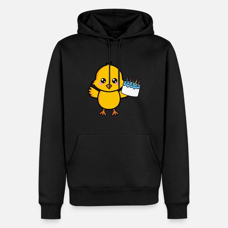 Chicks Mignon gâteau d’anniversaire - Sweat à capuche Premium bio Homme - noir