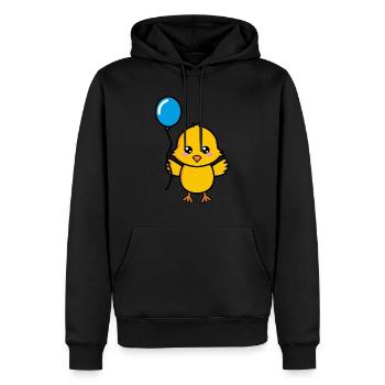 Chick Cute Birthday Balloon - Men’s Premium Organic Hoodie - black - Front - Nico (187cm)