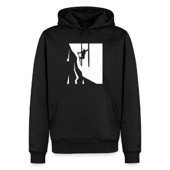 Ski - (15) - Sweat à capuche Premium bio Homme - noir - Devant - Nico (187cm)