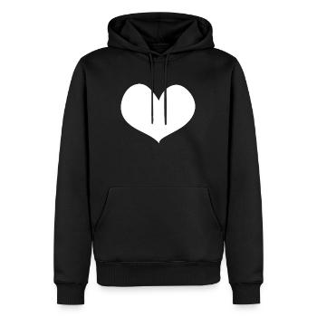 Herz - Camper - (2) - Männer Premium Bio Hoodie - Schwarz - Vorne - Nico (187cm)