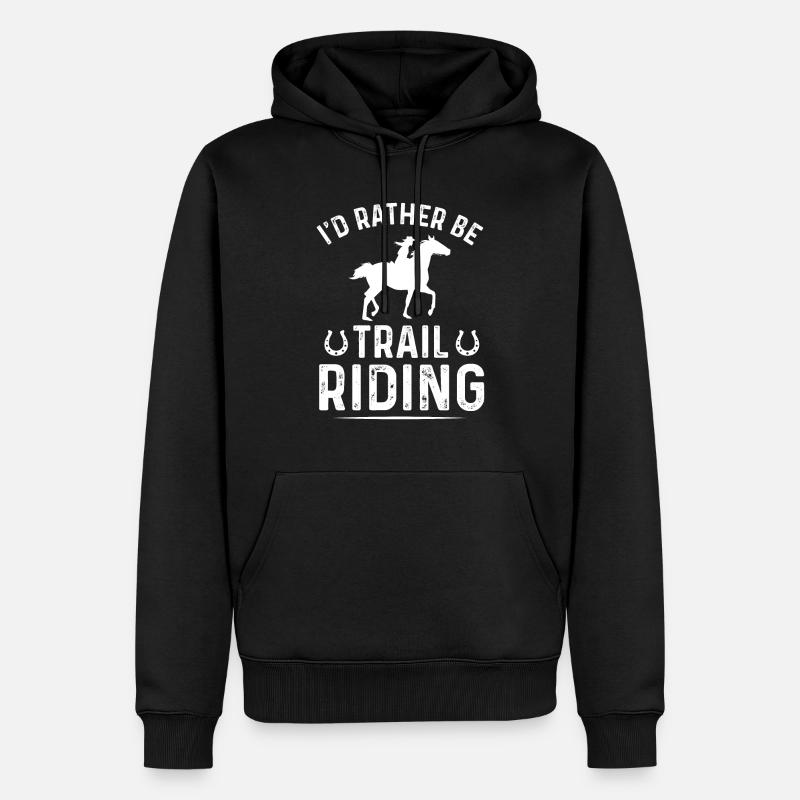 Je préfère rouler - Sweat à capuche Premium bio Homme - noir