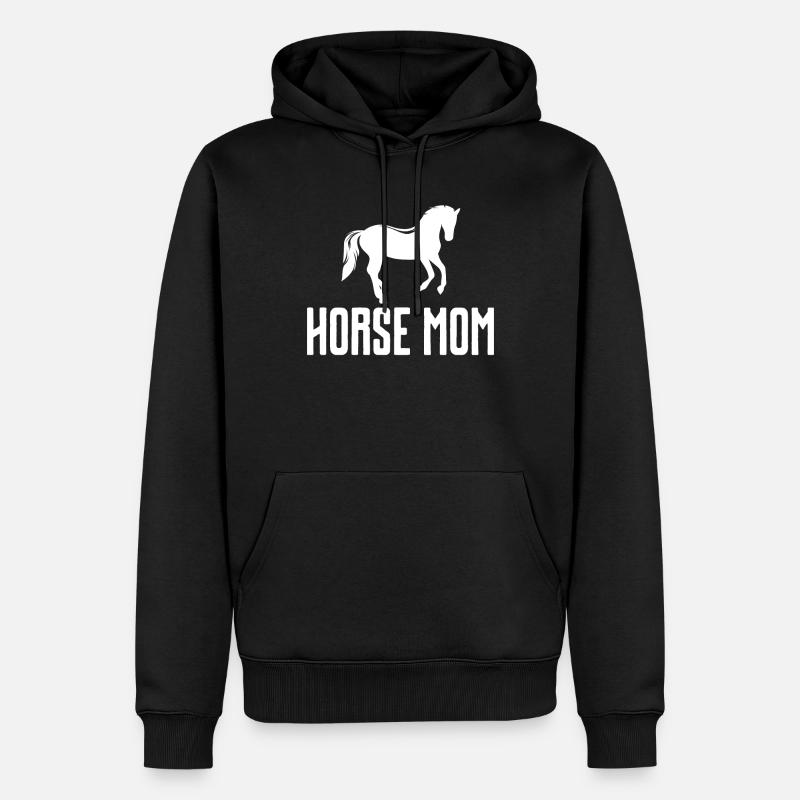 Maman cheval - - Sweat à capuche Premium bio Homme - noir