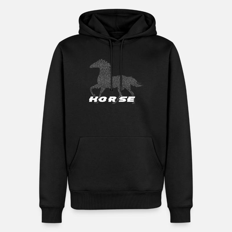 Pferd 6 - - Männer Premium Bio Hoodie - Schwarz