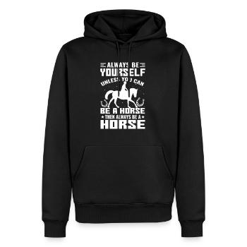 Soyez toujours vous-même, sauf si vous pouvez être un cheval - Sweat à capuche Premium bio Homme - noir - Devant - Nico (187cm)