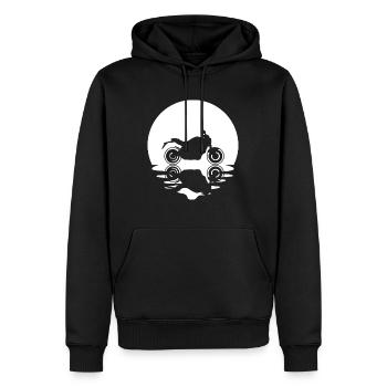 Circle and reflection - Motorcycle - - Men’s Premium Organic Hoodie - black - Front - Nico (187cm)