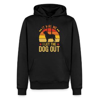 C’est moi qui ai laissé sortir le chien - Sweat à capuche Premium bio Homme - noir - Devant - Nico (187cm)