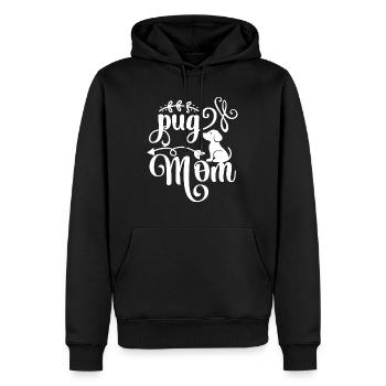 Mopsmama - Pfeile - Schwarz - Männer Premium Bio Hoodie - Schwarz - Vorne - Nico (187cm)