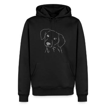 Gesicht eines Strasshundes - Männer Premium Bio Hoodie - Schwarz - Vorne - Nico (187cm)