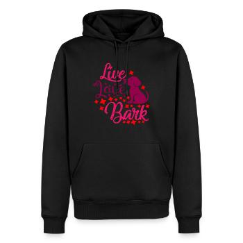 Aimez l’écorce vivante - Sweat à capuche Premium bio Homme - noir - Devant - Nico (187cm)