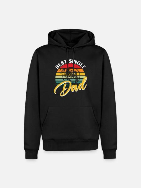 Best single father -. - Men’s Premium Organic Hoodie - black