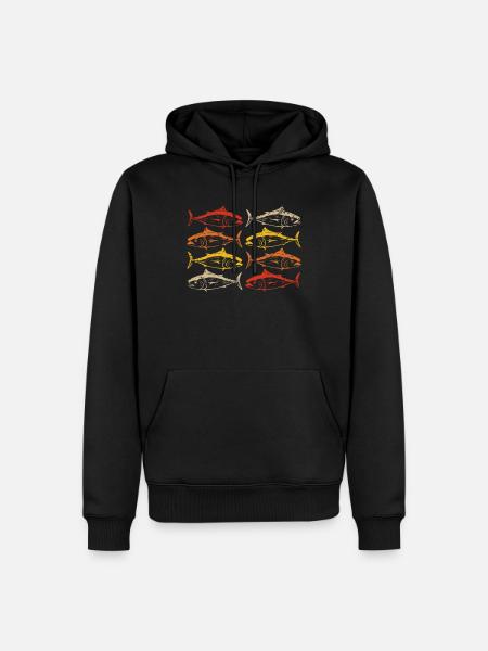 Fishing Retro - Men’s Premium Organic Hoodie - black