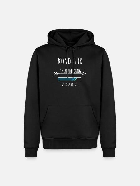 Konditor Bäcker Ausbildung Beruf Geschenk - Männer Premium Bio Hoodie - Schwarz
