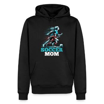 Soccer Mom Fußball Geschenk - Männer Premium Bio Hoodie - Schwarz - Vorne - Nico (187cm)
