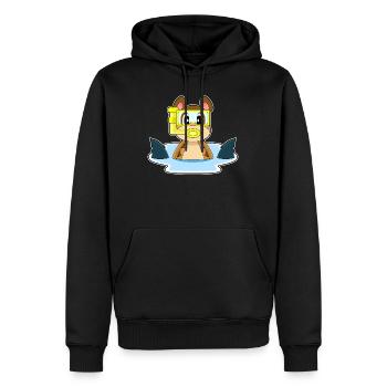 Erdmännchen Taucher Haiflosse Tauchen - Männer Premium Bio Hoodie - Schwarz - Vorne - Nico (187cm)