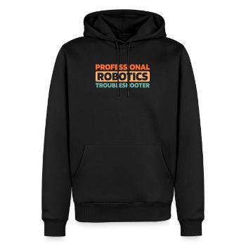 Technicien en robotique - Sweat à capuche Premium bio Homme - noir - Devant - Nico (187cm)