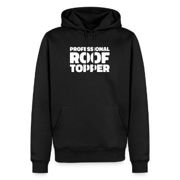 Couvreur - Sweat à capuche Premium bio Homme - noir - Devant - Nico (187cm)