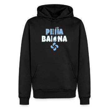 Pena Baiona of Bayonne Rugby Pays Basque - Men’s Premium Organic Hoodie - black - Front - Nico (187cm)