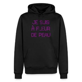 ICH BIN GERADE! - Männer Premium Bio Hoodie - Schwarz - Vorne - Nico (187cm)