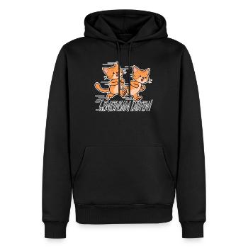 Courez ensemble ! Équipe de course des chats mignons ! - Sweat à capuche Premium bio Homme - noir - Devant - Nico (187cm)