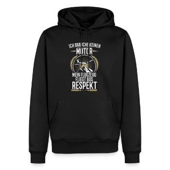 Je n’ai pas besoin d’un moteur de planeur thermique - Sweat à capuche Premium bio Homme - noir - Devant - Nico (187cm)