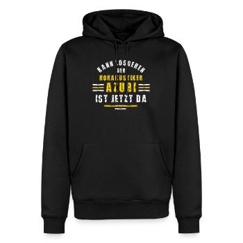 Formation en formation pour acousticiens en aide auditive - Sweat à capuche Premium bio Homme - noir - Devant - Nico (187cm)