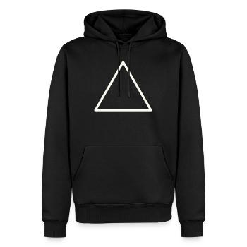 Geometric Shape Triangle Outline - Men’s Premium Organic Hoodie - black - Front - Nico (187cm)