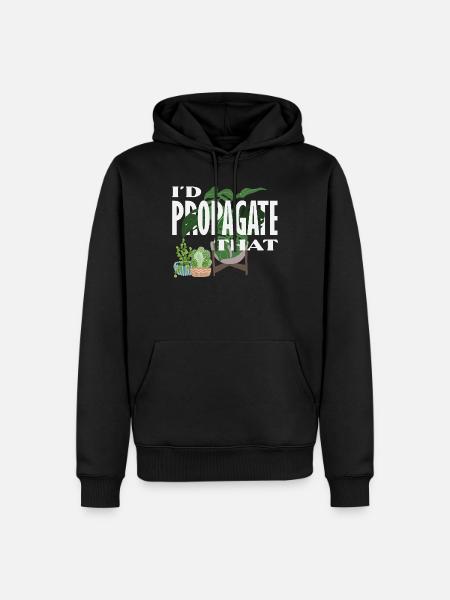 I Propagate That Plant Lover - Männer Premium Bio Hoodie - Schwarz
