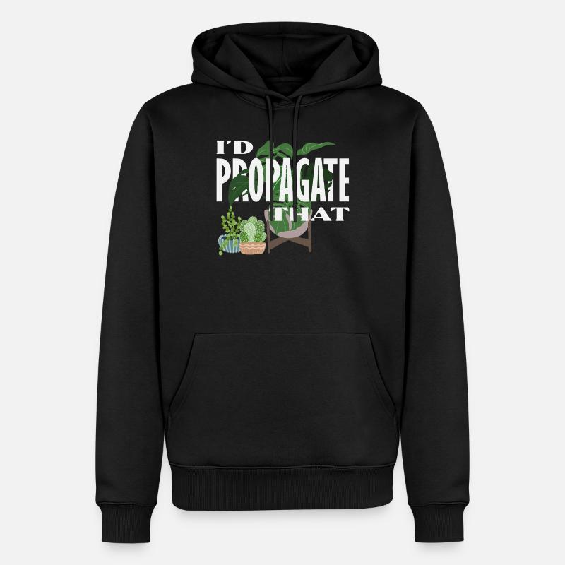 Je propage cette plante amoureuse - Sweat à capuche Premium bio Homme - noir