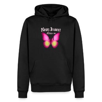 Neon Butterfly Active Now Fans Gift Idea - Men’s Premium Organic Hoodie - black - Front - Nico (187cm)