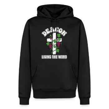 Diacre religieux de l’église Cross Christian - Sweat à capuche Premium bio Homme - noir - Devant - Nico (187cm)