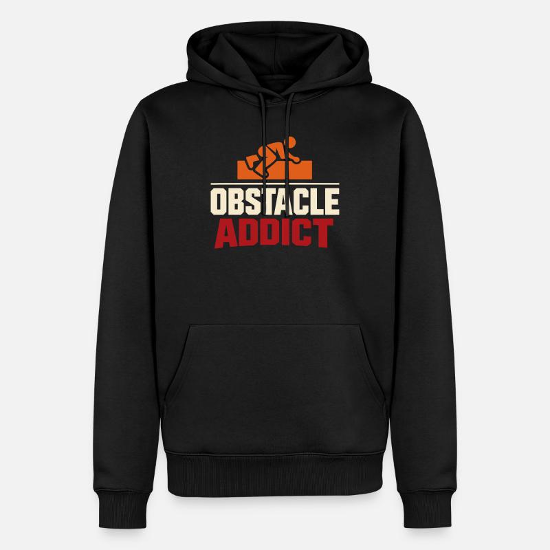 Hindernislauf-rennfahrer Hindernislauf Ocr - Männer Premium Bio Hoodie - Schwarz