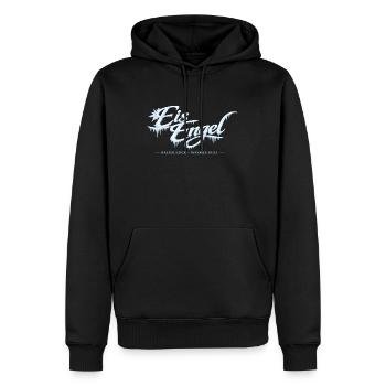 Eisengel: Kalter Blick, Warmes Herz - Männer Premium Bio Hoodie - Schwarz - Vorne - Nico (187cm)