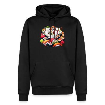Cheat Day Sushi GYM Bodybuilding Ernährung Lustig - Männer Premium Bio Hoodie - Schwarz - Vorne - Nico (187cm)