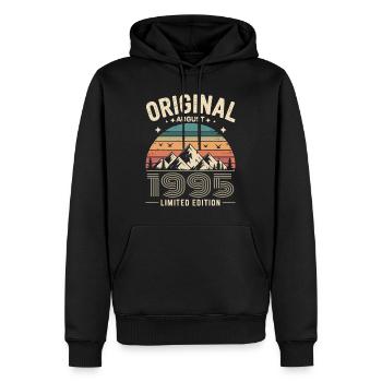 August 1995 – Legend of the Peaks and Mountains - Men’s Premium Organic Hoodie - black - Front - Nico (187cm)