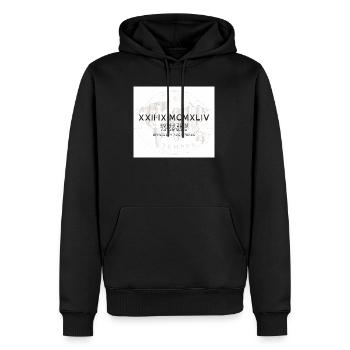 Tempos Coordonnées NYC 1944 - Sweat à capuche Premium bio Homme - noir - Devant - Nico (187cm)