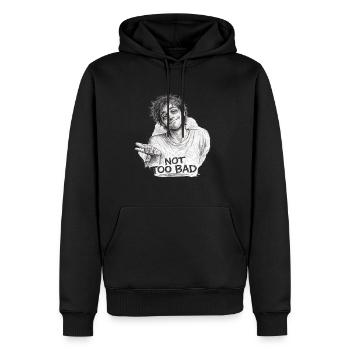 Not Too Bad Funny Pencil Sketch - Men’s Premium Organic Hoodie - black - Front - Nico (187cm)