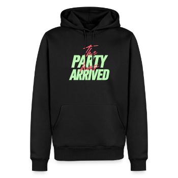 Die Party Ist Angekommen Neon - Männer Premium Bio Hoodie - Schwarz - Vorne - Nico (187cm)