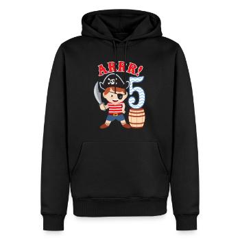 5. Geburtstag kleiner Pirat 5 Jahre alt Piraten - Männer Premium Bio Hoodie - Schwarz - Vorne - Nico (187cm)
