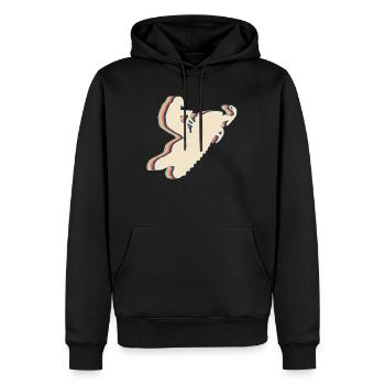 Snowmobile Snowmobiling Retro Line Art - Men’s Premium Organic Hoodie - black - Front - Nico (187cm)