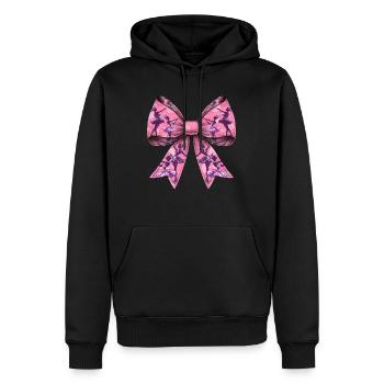 Coquette Bow Baton Twirling Twirler Pattern Girl - Sweat à capuche Premium bio Homme - noir - Devant - Nico (187cm)