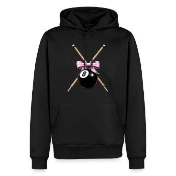 Coquette Bow Billard Pool Ball Queue Mädchen Mom - Männer Premium Bio Hoodie - Schwarz - Vorne - Nico (187cm)