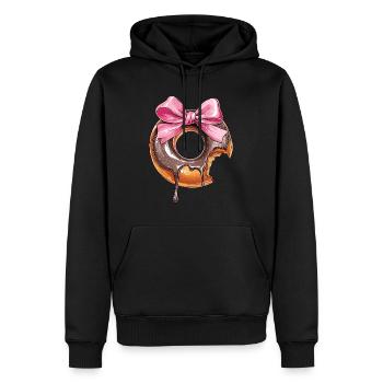 Kokette Schleife Donuts Krapfen Sprinkles Mädchen - Männer Premium Bio Hoodie - Schwarz - Vorne - Nico (187cm)