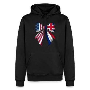 Coquette Bow Royaume-Uni UK Roots - Sweat à capuche Premium bio Homme - noir - Devant - Nico (187cm)